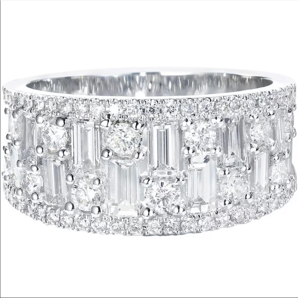 Jewelry - New Unisex 925 Silver Engagement Luxury Diamond Ring